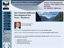 Tablet Screenshot of bluecanyonsoftware.com